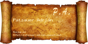 Patzauer Adrián névjegykártya