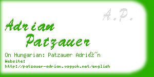 adrian patzauer business card